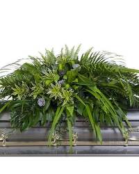 Casket spray of deluxe foliage 