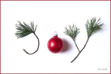 JOY Christmas Card w/matte border